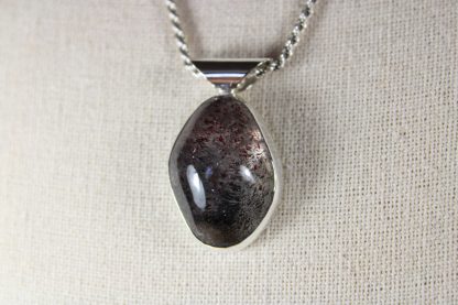 Silver Pendant With Hematite Included Quartz - Image 3