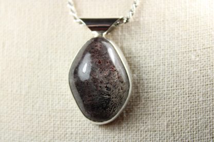 Silver Pendant With Hematite Included Quartz - Image 5