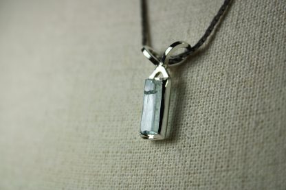 Natural Colorado Aquamarine "Floating" Crystal Pendant