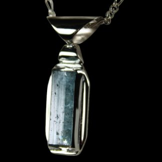 Natural Colorado Aquamarine crystal pendant