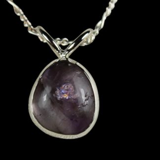 Colorado Smoky Amethyst and silver pendant