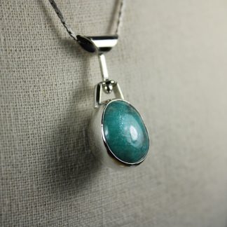 Double Sided Smoky Quartz and Amazonite spinner pendant